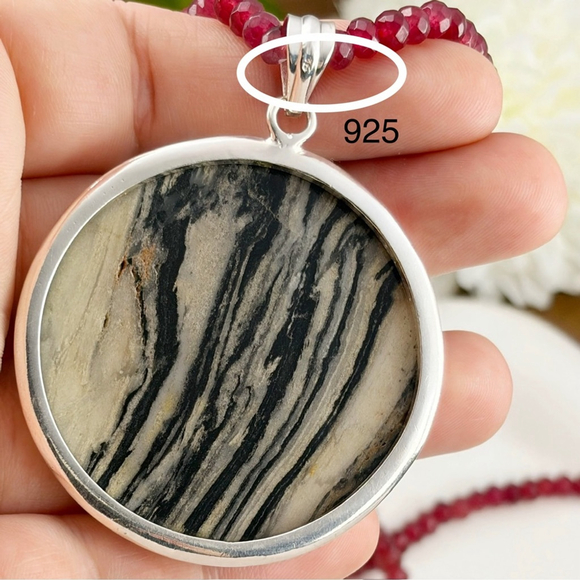 Big Chunky Buffalo Turquoise Pendant Necklace Southwest Boho New 925 - Picture 9 of 10